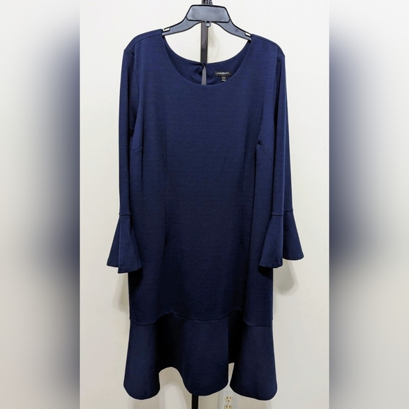 EC Lane Bryant Fit & Flare Bell Sleeve Midi Dress - Picture 7 of 14